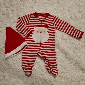 2-Piece NB Santa Claus Christmas Pajama with Santa Hat